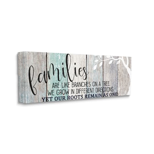 Stupell Industries Families Are Branches Farmhouse Quote Canvas Wall Art